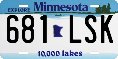 MN license plate 681LSK