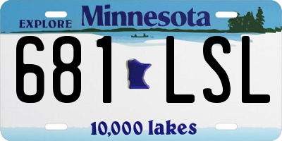 MN license plate 681LSL