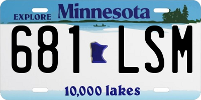 MN license plate 681LSM