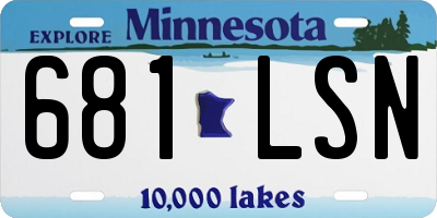 MN license plate 681LSN