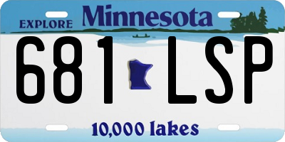 MN license plate 681LSP