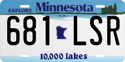 MN license plate 681LSR