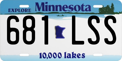 MN license plate 681LSS