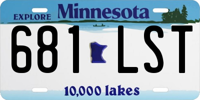 MN license plate 681LST