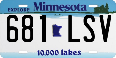 MN license plate 681LSV