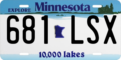 MN license plate 681LSX