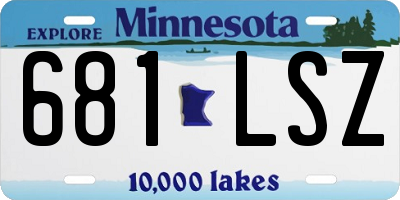 MN license plate 681LSZ