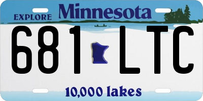 MN license plate 681LTC