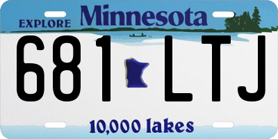 MN license plate 681LTJ