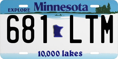 MN license plate 681LTM