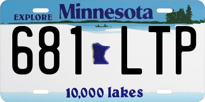 MN license plate 681LTP
