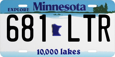 MN license plate 681LTR