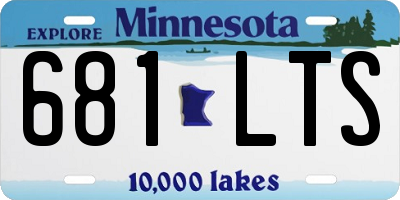 MN license plate 681LTS