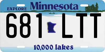 MN license plate 681LTT