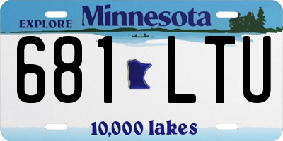 MN license plate 681LTU
