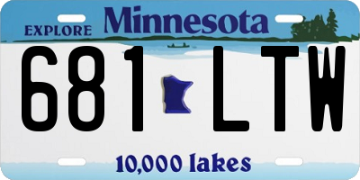 MN license plate 681LTW