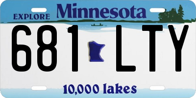 MN license plate 681LTY