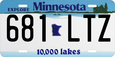 MN license plate 681LTZ