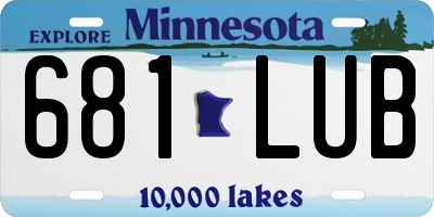MN license plate 681LUB