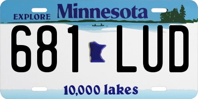 MN license plate 681LUD