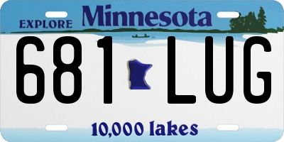 MN license plate 681LUG