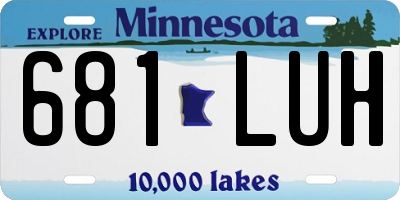MN license plate 681LUH
