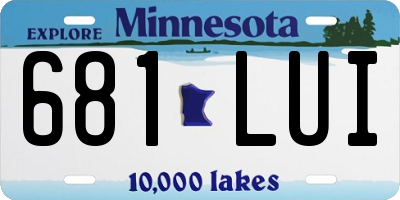 MN license plate 681LUI