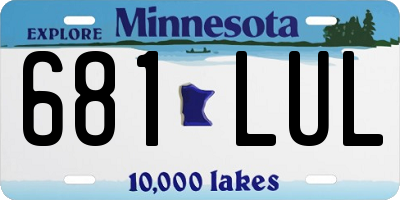 MN license plate 681LUL