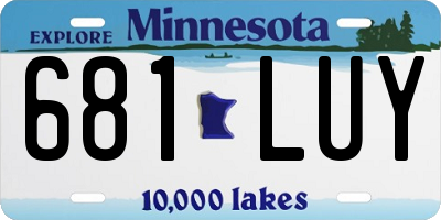 MN license plate 681LUY