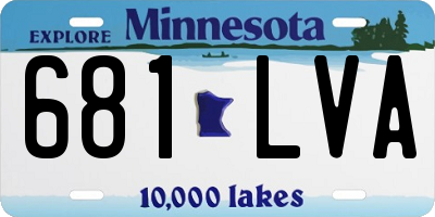 MN license plate 681LVA