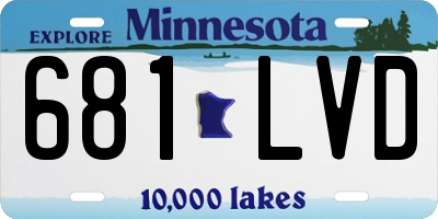 MN license plate 681LVD