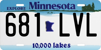 MN license plate 681LVL