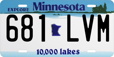 MN license plate 681LVM