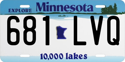 MN license plate 681LVQ