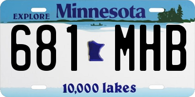 MN license plate 681MHB