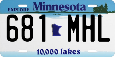 MN license plate 681MHL