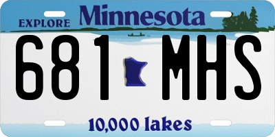 MN license plate 681MHS