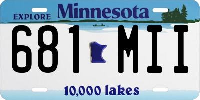 MN license plate 681MII