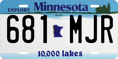 MN license plate 681MJR