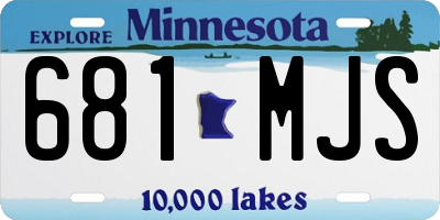 MN license plate 681MJS