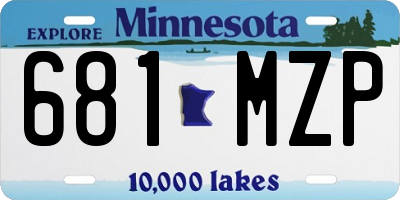 MN license plate 681MZP
