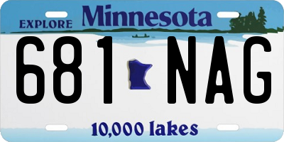 MN license plate 681NAG