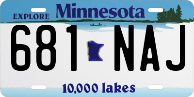MN license plate 681NAJ