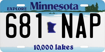 MN license plate 681NAP