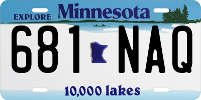 MN license plate 681NAQ