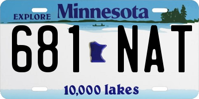MN license plate 681NAT