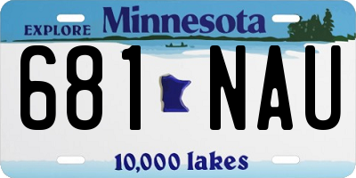 MN license plate 681NAU