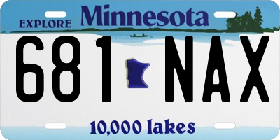 MN license plate 681NAX