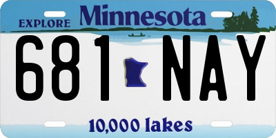 MN license plate 681NAY