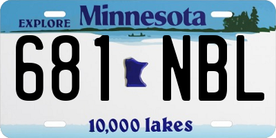 MN license plate 681NBL